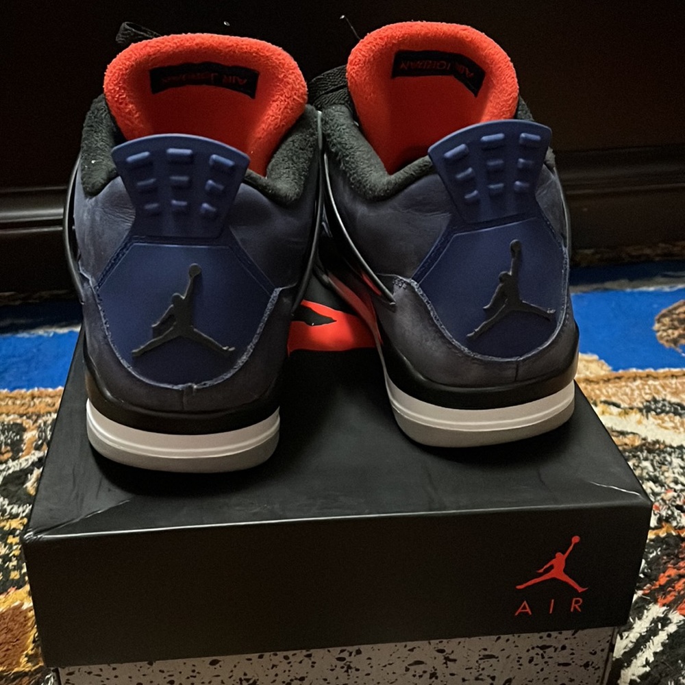 Winterized Loyal Blue Jordan 4 Retro - Picture 3 of 5